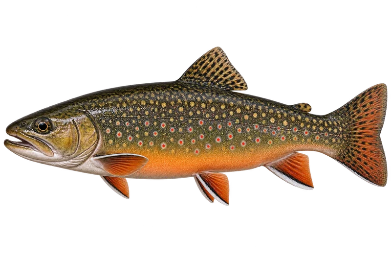 Brook Trout realistic specimen illustration